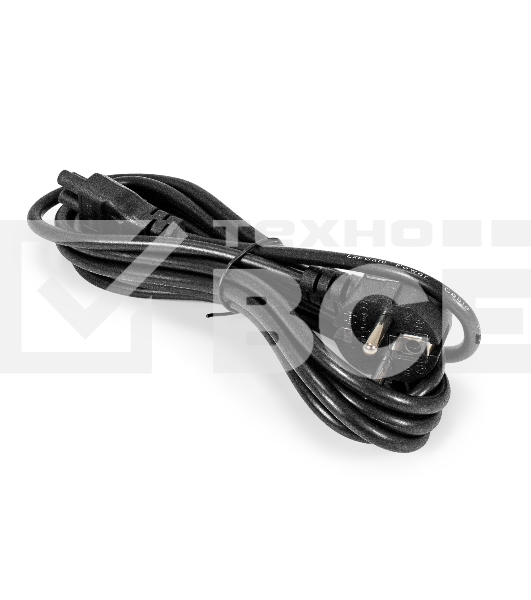 Кабель питания ноутбуков ExeGate Special PC5-3S (Евровилка Schuko->C5, 3*0.5mm2, CCA, черный, 3м)