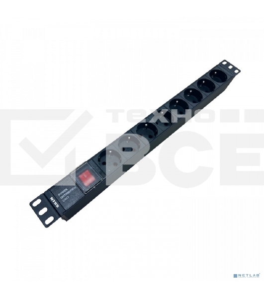 Блок распределения питания NTSS NTSS-PDU-DA1015 гор.размещ. 8x базовые 10A C14