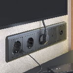 Накладка для розетки USB (графит рифленый), фото3