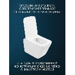 Комплект BAU 6 в 1: инсталляция BAU PRO, унитаз подвесной безободковый вихревой Bau Stil Hurricane, быстросъемное тонкое сиденье дюропласт микролифт, клавиша, хром/вставка хром, фото 1