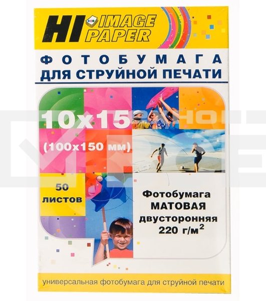 Бумага Hi-Black A2117 матовая двусторонняя (Hi-image paper) 10x15, 220 г/м, 50 л. DMC220-4R-50