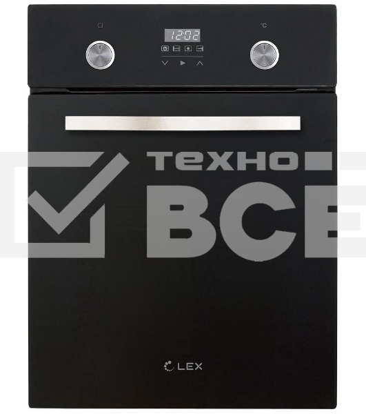 Духовой шкаф LEX EDP 4590 BL Matt Edition  объем 55л, LED таймер, 9 функций, встраиваемый
