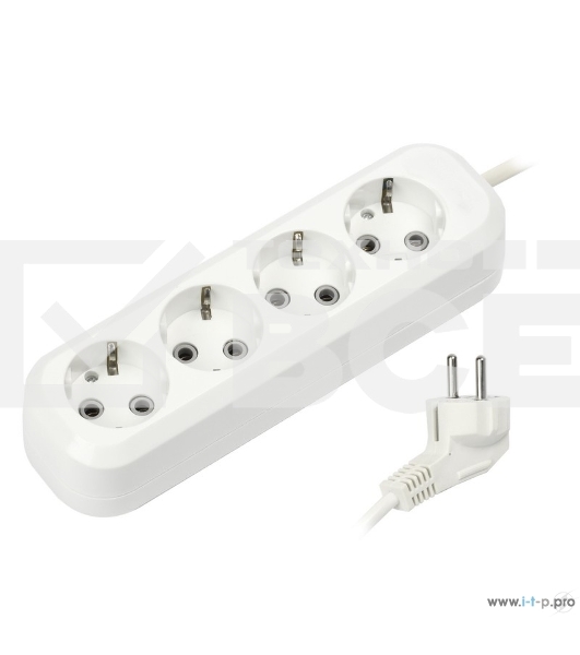 Удлинитель Smartbuy SBE-16-4-05-Z 4 гнезда 5 метра 16А/3,5 кВт с заземлением ПВС 3х1мм2