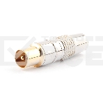 Разъем Cablexpert TVPL-05, TV (папа) позолоченный, латунь OD8.5, блистер, фото2