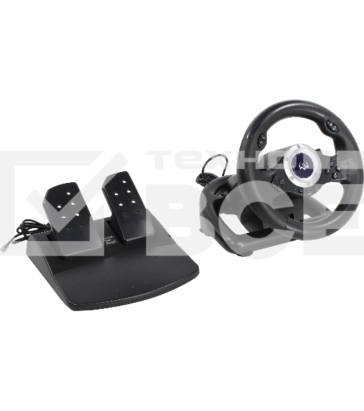Руль SVEN GC-W500 (педали, вибро, скоба, лепестки, D-pad, 10 кл, резин. вставки, PC/Xinput)