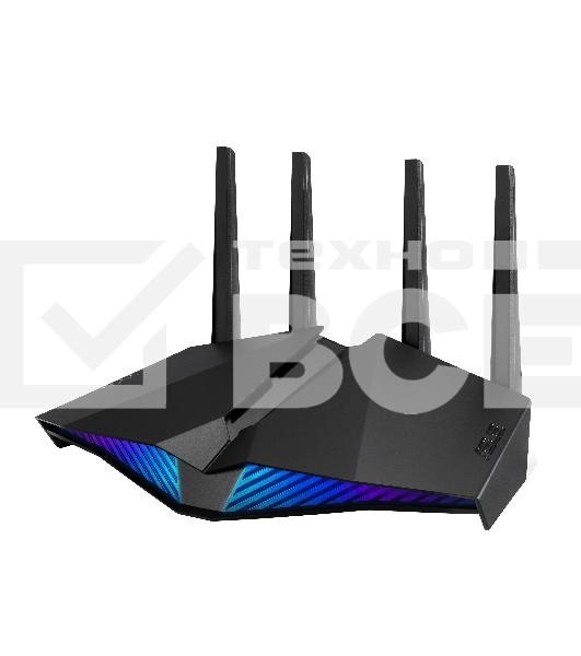 Роутер ASUS RT-AX82U роутер 802.11b/g/n/ac/ax, до 574 + 4804Мбит/c, 2,4 + 5 гГц, 4 антенны, USB, GBT LAN ; 90IG05G0-MO3R10