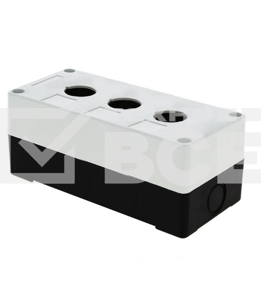 Корпус КП 103 3 кнопки белый EKF cpb-103-w