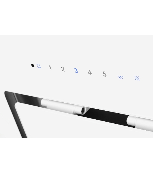 Вытяжка Kuppersberg F 660 W, ширина 60 см, отвод/рециркуляция, 900 м3/час, сенсорное управление, таймер, 5 скоростей, галогенное освещение 2х20 Вт, металлические жироулавливающие фильтры, угольный фильтр KF-СM (опция), 42-47 дБ, цвет белое стекло SCHOTT