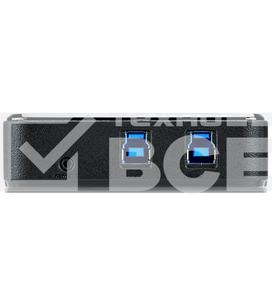 Переключатель, электрон., USB, 2 User > 2 устройства + клавиатура + мышь, 2 USB A-тип > 4 USB A-тип, Male > Female, со встроен. шнурами 2х1.2м., (USB 2.0) 2 PORT USB3.0 Peripheral Sharing Device.