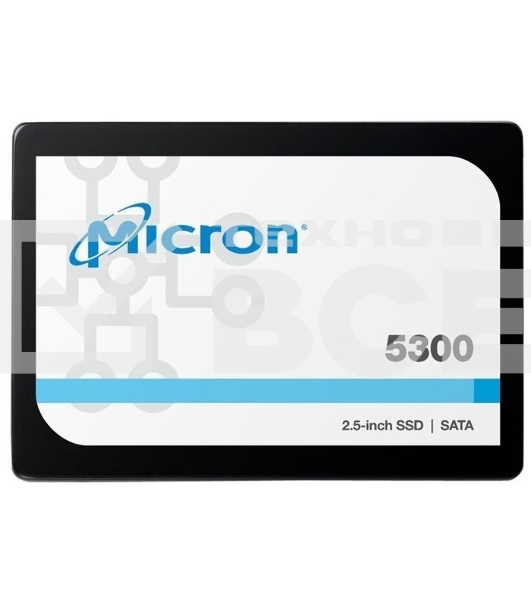Накопитель SSD Crucial Micron 5300 PRO, 7680Gb, SATA III, R/W 540/520