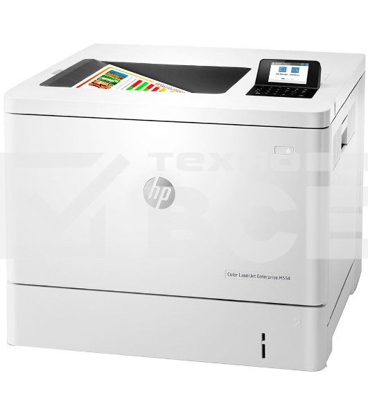 Принтер лазерный HP Color LaserJet Enterprise M554dn (7ZU81A), A4, цветной, печ. до 33 стр/мин., 600 x 600 dpi, USB, RJ-45, Air Print, Mopria