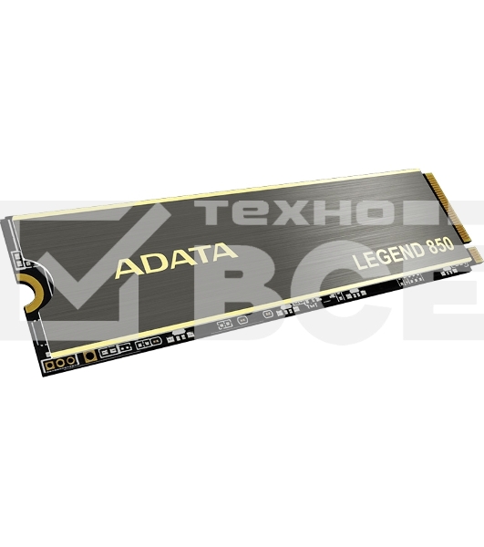 Накопитель SSD ADATA LEGEND 850, 1Tb, PCIe 4.0 x4, M.2 2280, NVMe, R/W 5000/4500, с радиатором