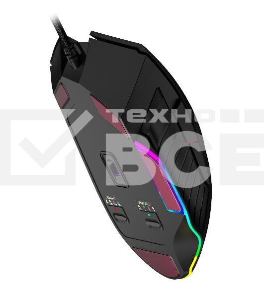 Мышь проводная A4Tech Bloody W95 Max черный, 12000 dpi, USB, кнопки - 10