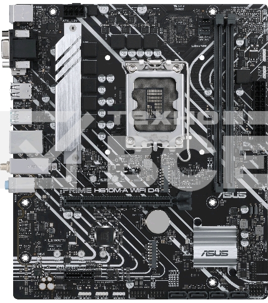 Материнская плата ASUS PRIME H610M-A WIFI D4, LGA 1700, Intel H610, 2xDDR4, 4xSATA, 2xM.2, 1xPCI-E 4.0 x16, 1xHDMI, 1xDisplayPort, 1x 1Gb LAN, 2xUSB-A 3.2 Gen 2, 4xUSB-A 2.0, 3x3.5 мм, 7.1, Micro-ATX