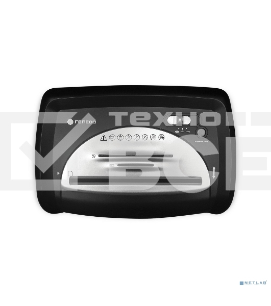 Шредер ГЕЛЕОС УМ30-2 (DIN P-2) фрагмент 5,8мм, 22 листа (70гр./м²), 30 литров, Уничт.скобы,скрепки,пл.карты,CD