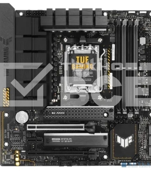 Материнская плата ASUS TUF GAMING B650M-PLUS, AM5, AMD B650, 4xDDR5, 4xSATA, 2xM.2, 1xPCIe 4.0 x16, 1xPCIe 4.0 x4, 1xDP, 1xHDMI, 1x 2.5Gb LAN, 4xUSB-A 3.2 Gen 2, 1xUSB-A 3.2 Gen 1, 1xUSB-C 3.2 Gen 2x2, 5x3.5 мм, 7.1, mATX