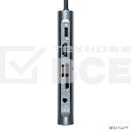 Док-станция ExeGate EX293985RUS DUB-31C/MAX (кабель-адаптер USB Type-C --> 3xUSB3.0 + Card Reader + PD 100W + HDMI 4K@30Hz + VGA + Audio + Lan RJ45 10/100/1000Mb, Plug&Play, серый), фото4