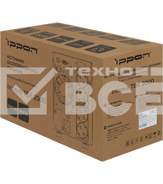 Источник бесперебойного питания Ippon Innova TBE 2000 1800Вт 2000ВА черный