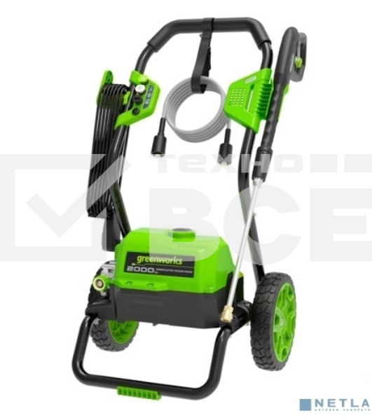 Мойка высокого давления GreenWorks GPW2000 140 bar электрическая (5106707)