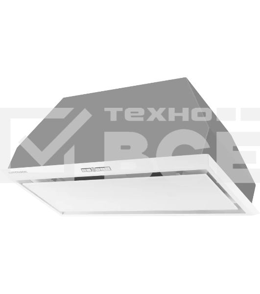 Встраиваемая вытяжка INTRO 70 WHITE Встраиваемая, 70 см, 1000 м3/ч, отвод воздуха/рециркуляция