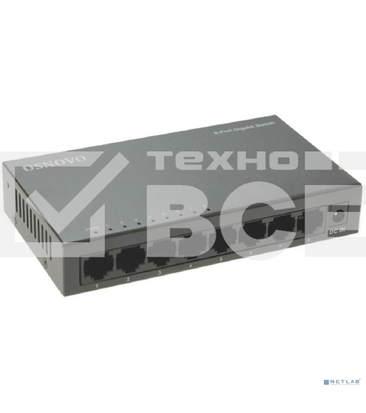 Коммутатор Osnovo SW-8G 8x1 Гбит/с неуправляемый