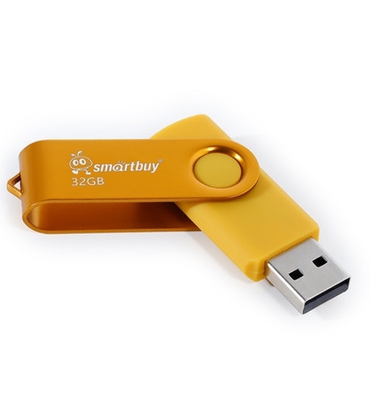 Флешка USB Smartbuy Twist Yellow (SB032Gb2TWY), 32Gb, USB 2.0, R/W 15/12, желтый