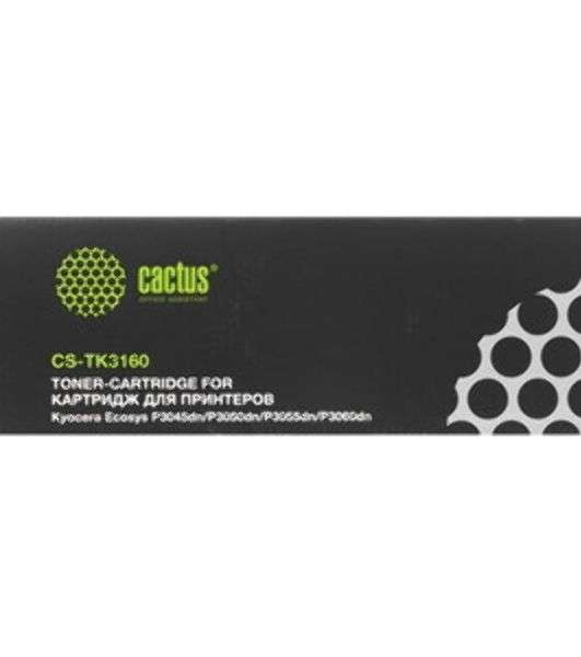 Картридж лазерный Cactus CS-TK3160 черный (12500 стр.) для Kyocera Ecosys P3045dn/P3050dn/P3055dn/P3060dn