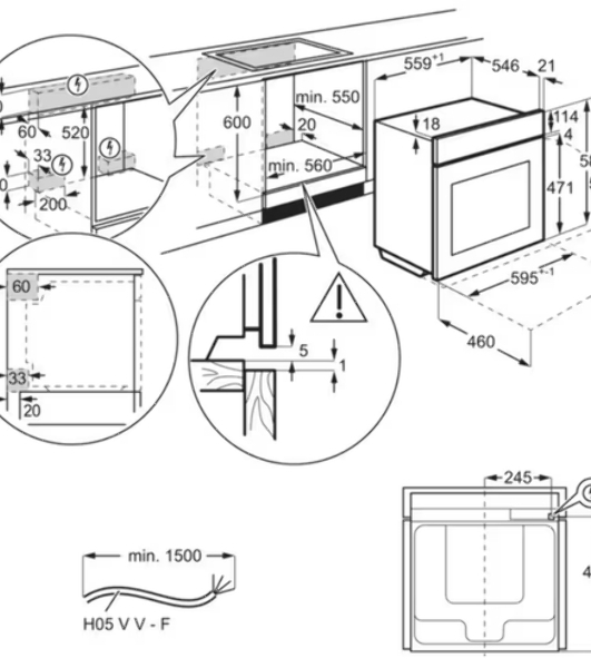 Духовой шкаф электрический Electrolux EOB8S39H черный