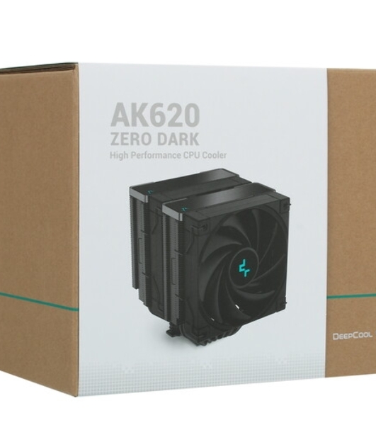 Кулер для процессора DEEPCOOL AK620 черный, 120 мм, алюминий/медь, 1850 об/мин, 28 дБ, 4 pin, 260 Вт, 162 мм