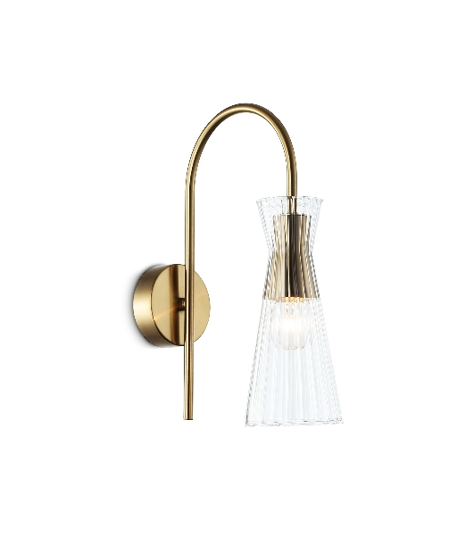 Настенный светильник Ambrella light LH55705 BS/CL латунь/прозрачный E14 max 40W 220*90*300