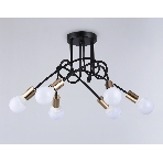Светильник Ambrella light TR80419/6 BK/GD черный/золото E27/6 max 60W D690*370, фото 1
