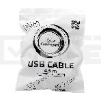 Кабель Gembird/Cablexpert CCF2-USB2-AMAF-15 USB 2.0  , AM/AF, 4.5м, экран, 2феррит.кольца, черный, пакет, фото 1