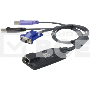 Модуль удлинителя, SVGA+KBD+MOUSE USB 2.0+AUDIO,50 метр., для подкл. комплекта перключат. KN2124v/KN2140v/KN4124v/KN4140v, макс.разреш. 1600х1200, RJ45+HD-DB15+USB A-тип+2xMINI JACK, Female+4xMale, без Б.П.,(Virtual Media DDC2B) USB Virtual Media KVM Adap