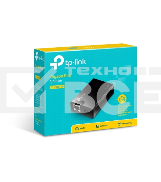 Сетевой адаптер TP-Link SMB TL-PoE10R Сплиттер PoE Data and Power carried over the same cable up to 100m, 5V/12V