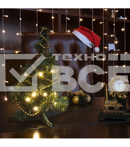 Елочка высота 30см, питание от USB, зеленая