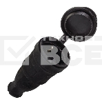 Розетка переносная 16А 230В 2P+PE с защ. крышкой IP44 каучук EKF RPS-012-16-230-44, фото 1
