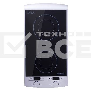 Плита настольная электрическая Hyundai HYC-0103 серебристый/черный стеклокерамика (настольная)