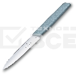 Нож кухонный Victorinox Swiss Modern (6.9006.10W21) стальной разделочный лезв.100мм серрейт. заточка серый, фото2