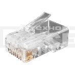 Коннектор Hyperline, RJ45(8p8c), кат. 6, неэкр., для одножильного и многожильного кабеля, 100 шт, цвет: прозрачный, фото3