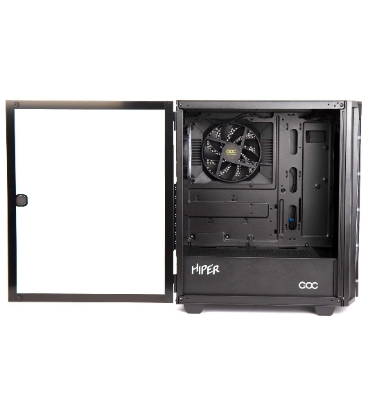 Компьютерный корпус Hiper DCB черный без БП ATX 1x120mm 1x140mm 1xUSB2.0 1xUSB3.0 audio bott PSU