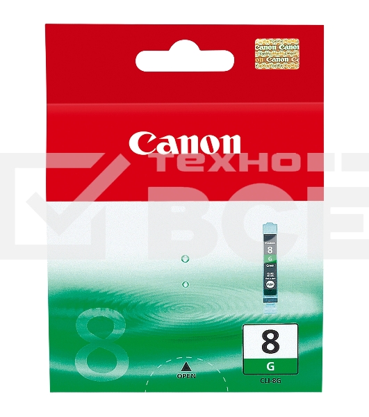 Картридж струйный Canon CLI-8G (0627B001) зеленый (13 мл.) для Canon PIXMA 6500, Pro 6000, Pro 9000, Pro 9000 Mark II