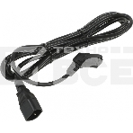 Кабель питания Hyperline PWC-IEC13A-IEC14-3.0-BK монитор-компьютер IEC 320 C13 (угловая) - IEC 320 C14 (3x1.0), 10A, прямая вилка, 3м, цвет черный, фото4