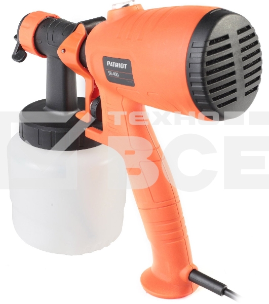 Краскопульт электрический PATRIOT SG 400, 400Вт, 500 мл/мин., Сопло: 2,5 мм.