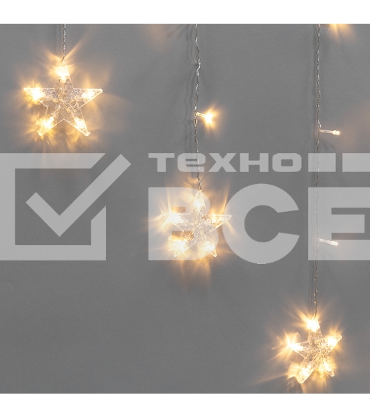 Гирлянда Арка со звездами 2,5х1,2м, 136LED, теплый белый, с контроллером 8 режимов, 230В NEON-NIGHT
