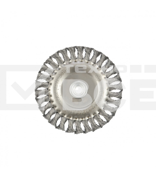 Щетка для УШМ, 150 мм, М14, Плоская, крученая проволока 0,35 мм Matrix