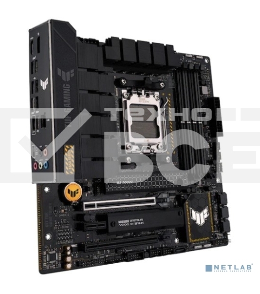 Материнская плата ASUS TUF GAMING B650M-PLUS, AM5, AMD B650, 4xDDR5, 4xSATA, 2xM.2, 1xPCIe 4.0 x16, 1xPCIe 4.0 x4, 1xDP, 1xHDMI, 1x 2.5Gb LAN, 4xUSB-A 3.2 Gen 2, 1xUSB-A 3.2 Gen 1, 1xUSB-C 3.2 Gen 2x2, 5x3.5 мм, 7.1, mATX