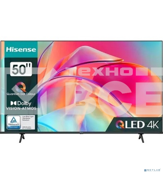 Телевизор Hisense 50' 50E7KQ черный QLED UHD 60Hz Smart