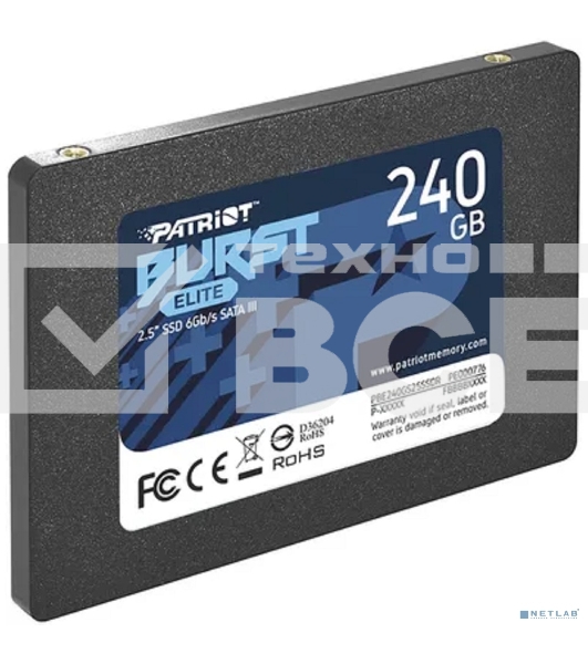 Накопитель SSD Patriot Burst Elite, 240GB, SATA, 2.5