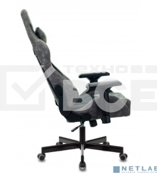 Кресло игровое Бюрократ VIKING 7 KNIGHT B FABRIC черный текстиль/эко.кожа крестовина металл/пластик