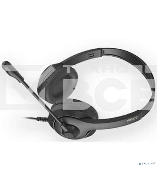 Наушники с микрофоном A4Tech Fstyler FH100 черный 2м